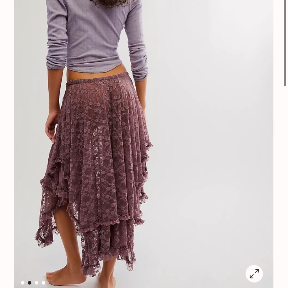 Intimately Free People Lace Asymmetrical Skirt